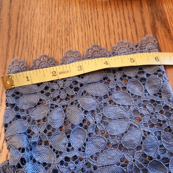 Baltic Born Venice Lace Maxi Dress Crossover Neck Blue Size Large - Picture 11 of 12